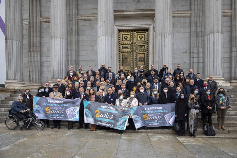 Concentración en el Congreso por el Derecho Civil Valenciano. Foto: David F. Sabadell - 