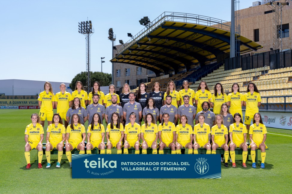 Fotografía oficial del Villarreal Femenino de esta temporada 2021/22, dada a conocer este lunes por el club amarillo. - 