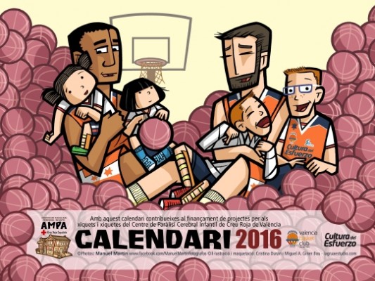 El Calendario Solidario del Valencia Basket en colaboración con el CPCI Cruz Roja ya tiene portada