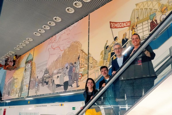 Paco Roca homenajea a Amado Granell a través de un mural de gran formato