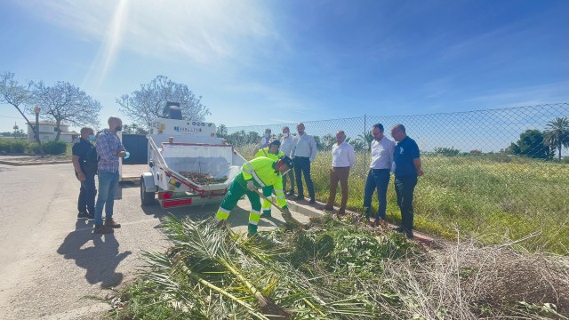 Elche impulsa un servicio gratuito de recogida de podas puerta a puerta en las pedanías