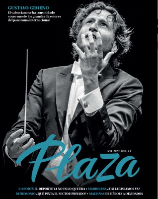 El director de orquesta Gustavo Gimeno, portada de la revista Plaza de mayo