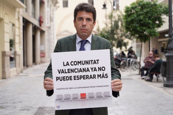 Mazón anuncia una campaña por la reforma inmediata de la financiación autonoómica