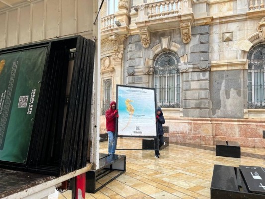 La exposición fotográfica del Mar Menor se retira unas horas después de la polémica generada en Cartagena

