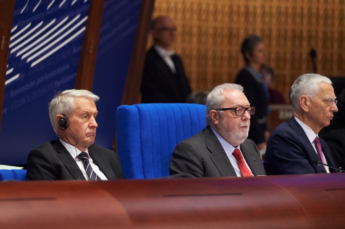 El senador Pedro Agramunt, este lunes, tras la votación (PACE) - 