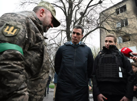 Pedro Sánchez en Kiev. - 