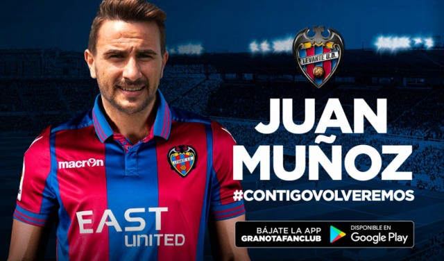 Juan Muñoz jugará cedido en el Levante hasta final de temporada