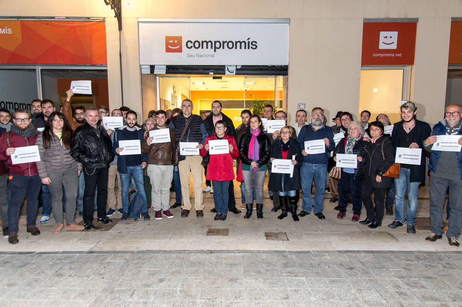 Imagen de la protesta organizada por Gent de Compromís en diciembre. EVA MÁÑEZ - 