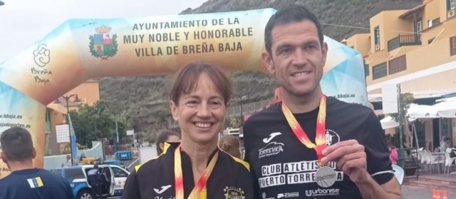 Los veteranos Antonio Parra y María Nicolás logran la plata en el Nacional de la milla en Tenerife