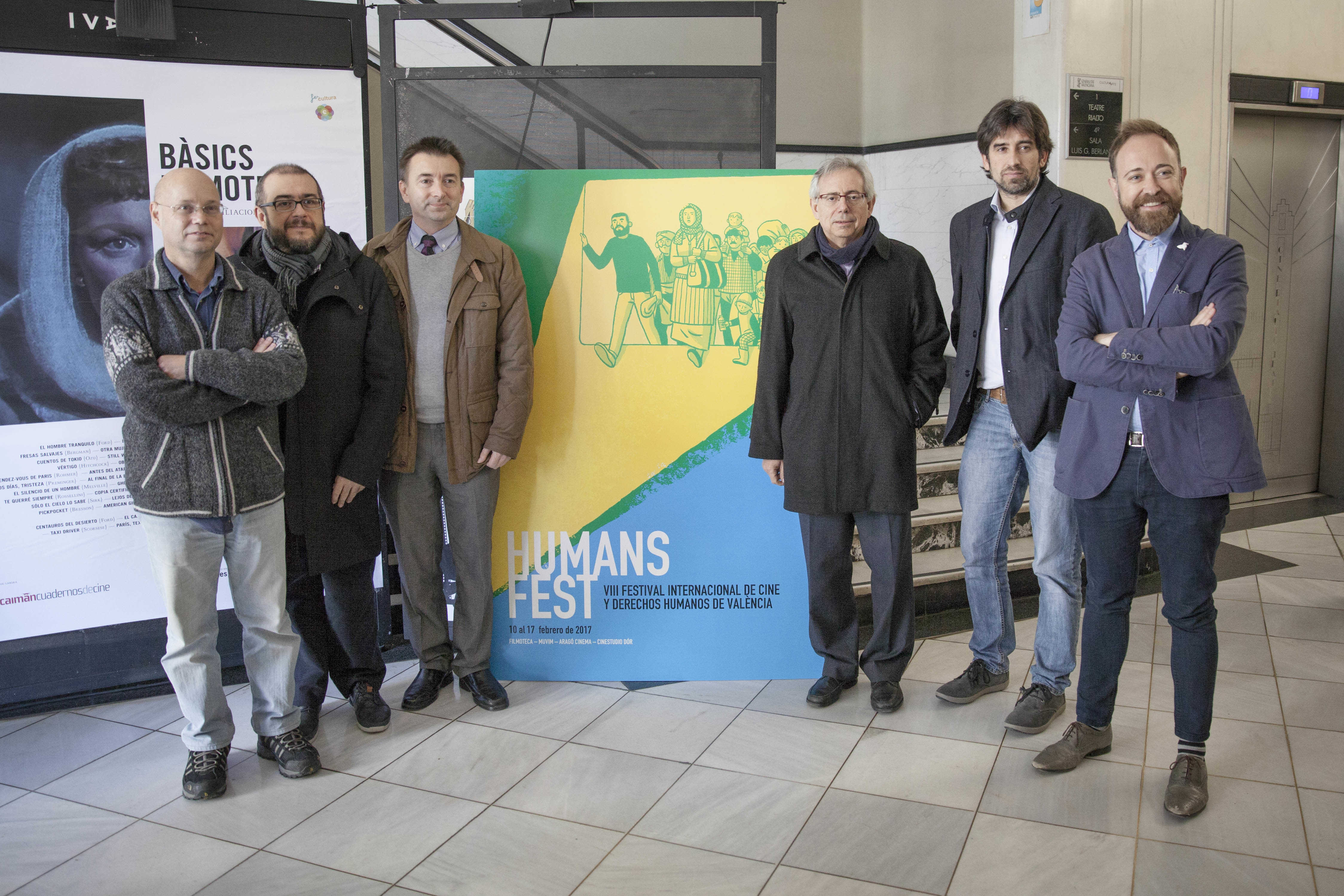 De izquierda a derecha: José Antonio Hurtado, Rafael Company, Paco Alós, Antonio Ariño, José Luis Moreno y Javier Vilalta en la presentación de la VIII edición - 