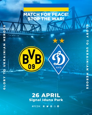 El Dortmund jugará un amistoso contra el Dinamo de Kiev para ayudar a Ucrania
