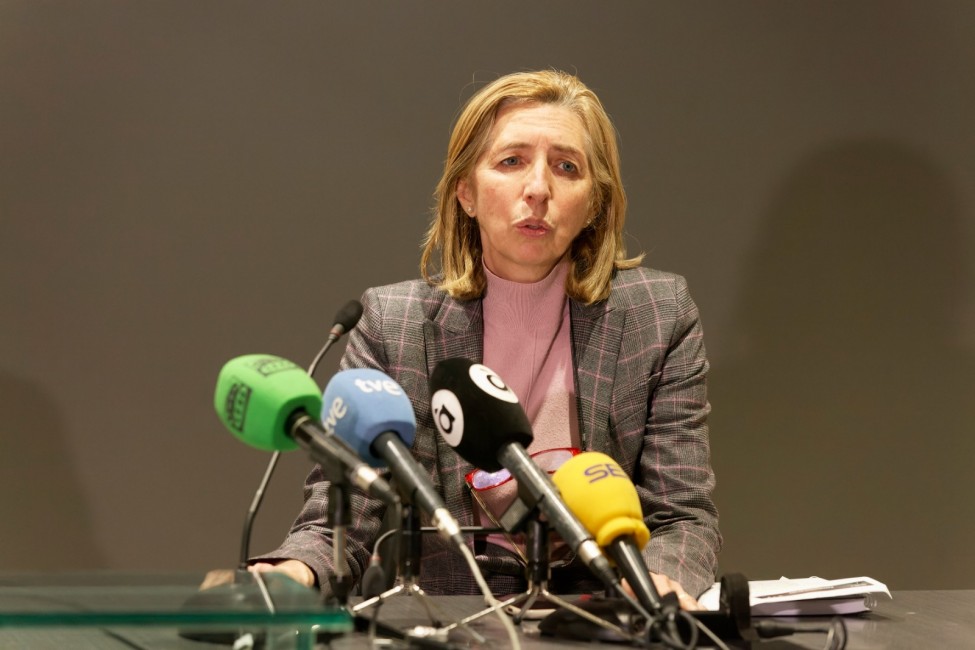 La consejera delegada de Porcelanosa Grupo, María José Soriano, durante su comparecencia este pasado martes para aclarar lo que entiende como un 