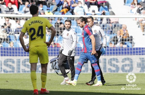 Los últimos cuatro partidos del Levante dejan cinco lesionados