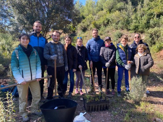La asociación Enredadera Jove reforesta en el paraje de la Magdalena
