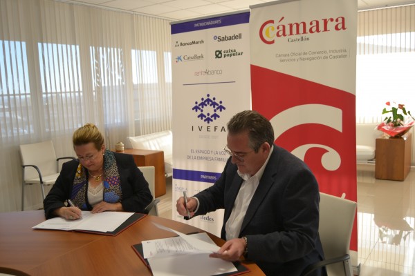 Cámara Castellón firma un convenio con el Instituto Valenciano para el Estudio de la Empresa Familiar