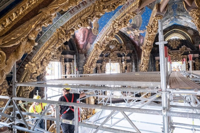 Técnicos apuntan que los daños en los ángeles músicos de la Catedral son 