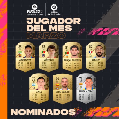 Guedes, nominado a jugador del mes de marzo en LaLiga