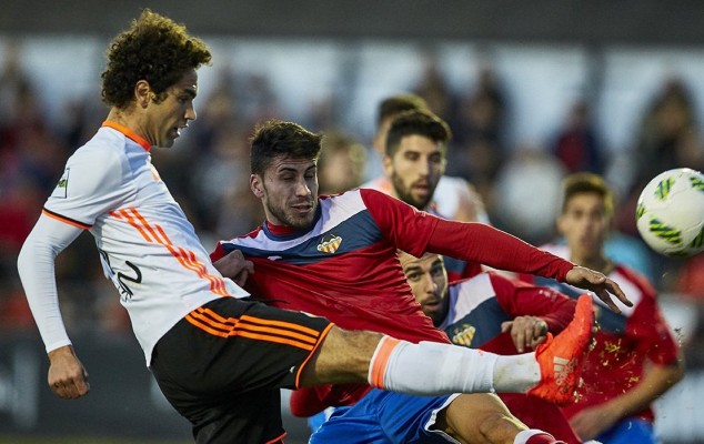  El VCF Mestalla no consigue vencer al Saguntino en un partido muy trabado
