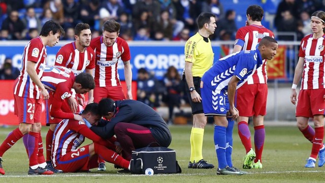 Giménez, dos semanas de baja por una lesión muscular
