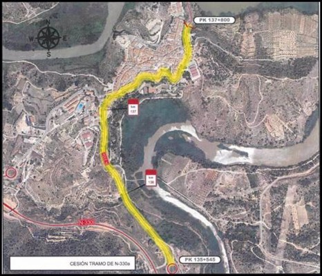 El Mitma cede al Ayuntamiento de Cofrentes la titularidad de un tramo de la carretera N-330a
