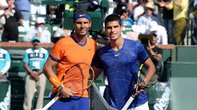 Nadal vence a Alcaraz y al viento en el duelo generacional de Indian Wells