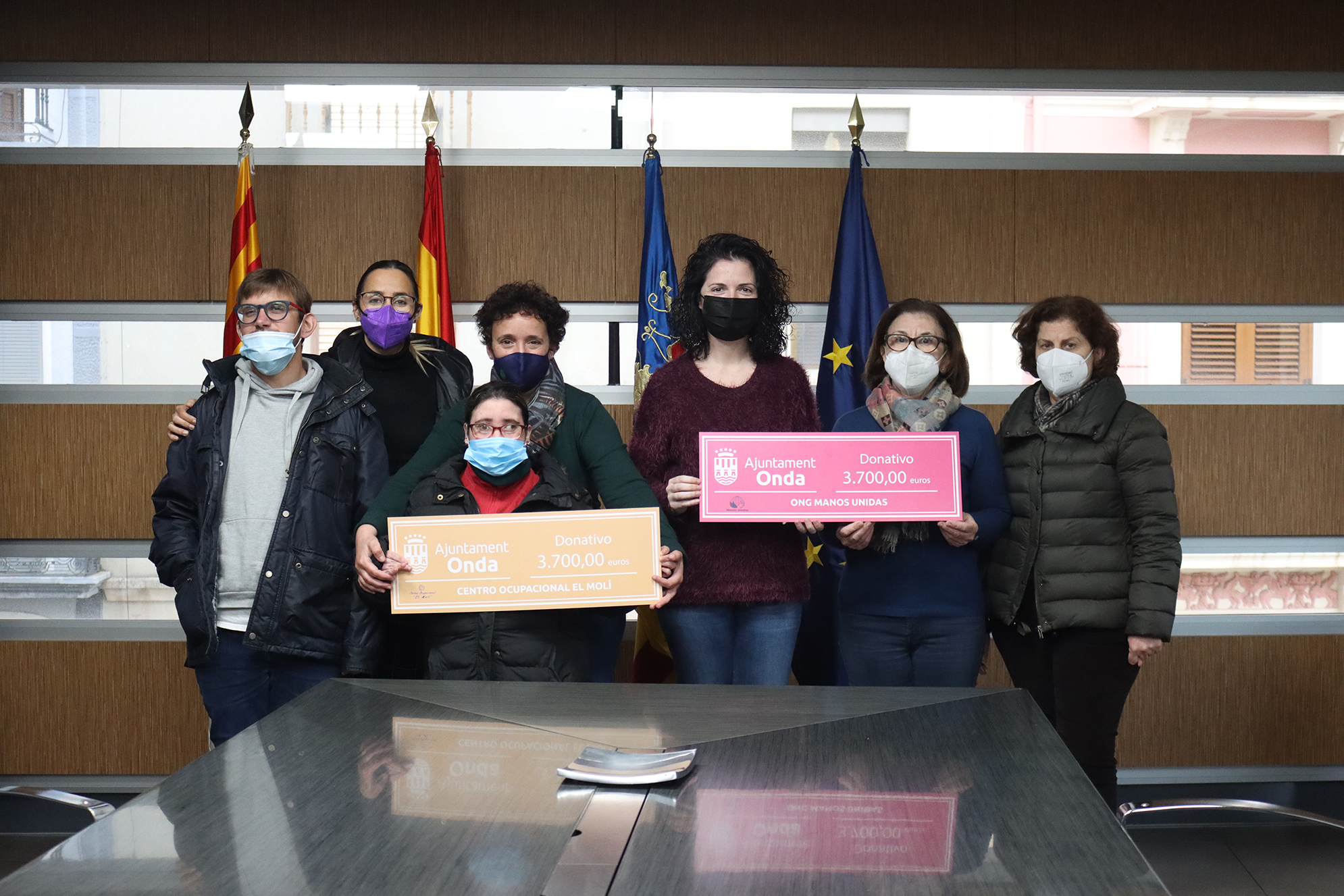 Los ondenses donan 11.510 euros a entidades sociales