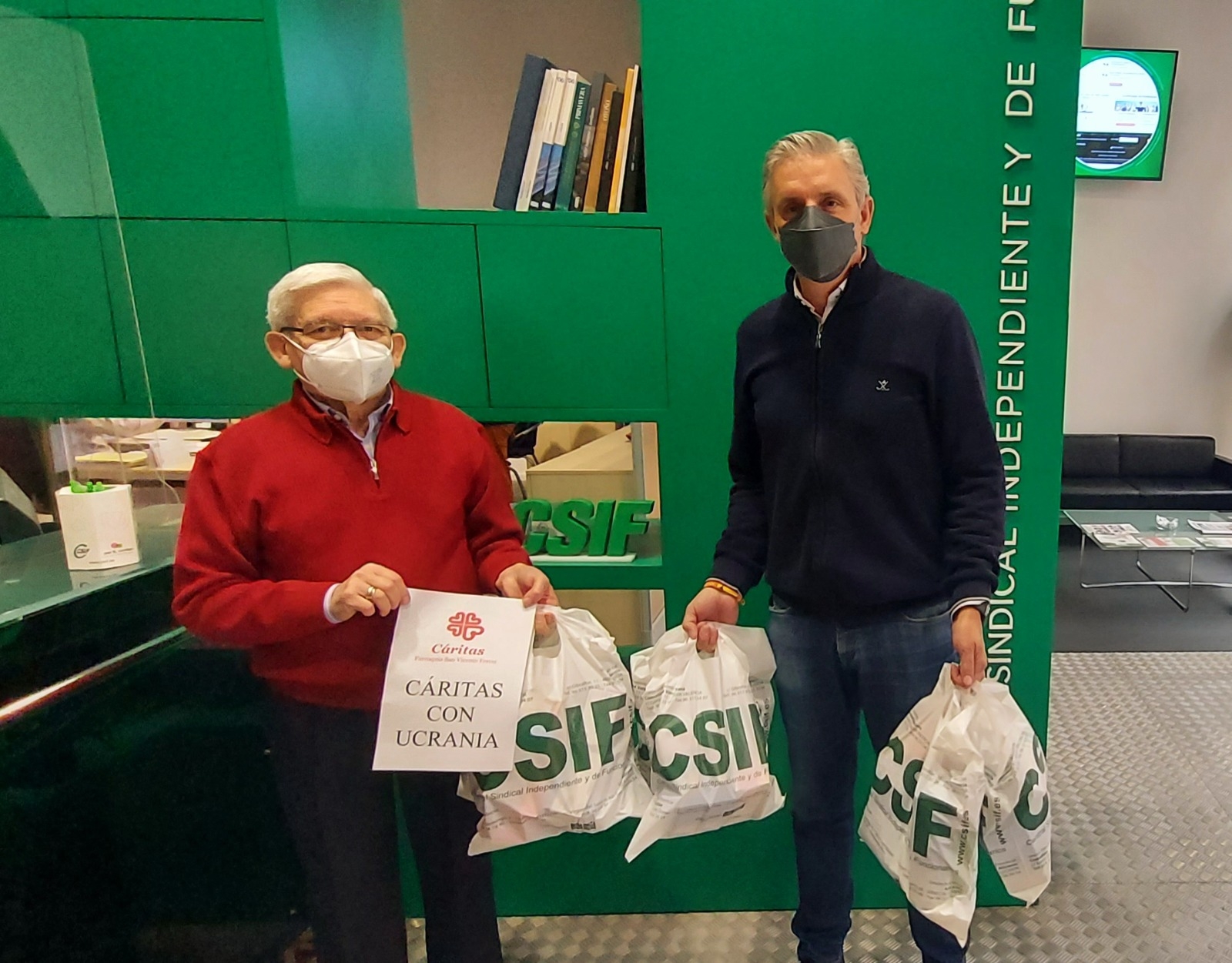 CSIF se une a Cáritas y Cruz Roja en las campañas de ayuda para los afectados por la guerra en Ucrania