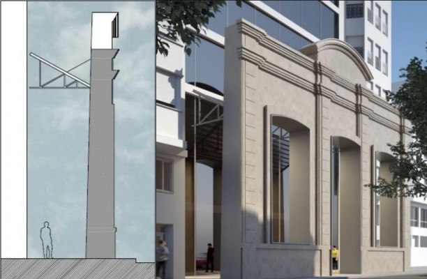 Así quedará la fachada de Nuevos Riegos El Progreso en Elche y el paso interior