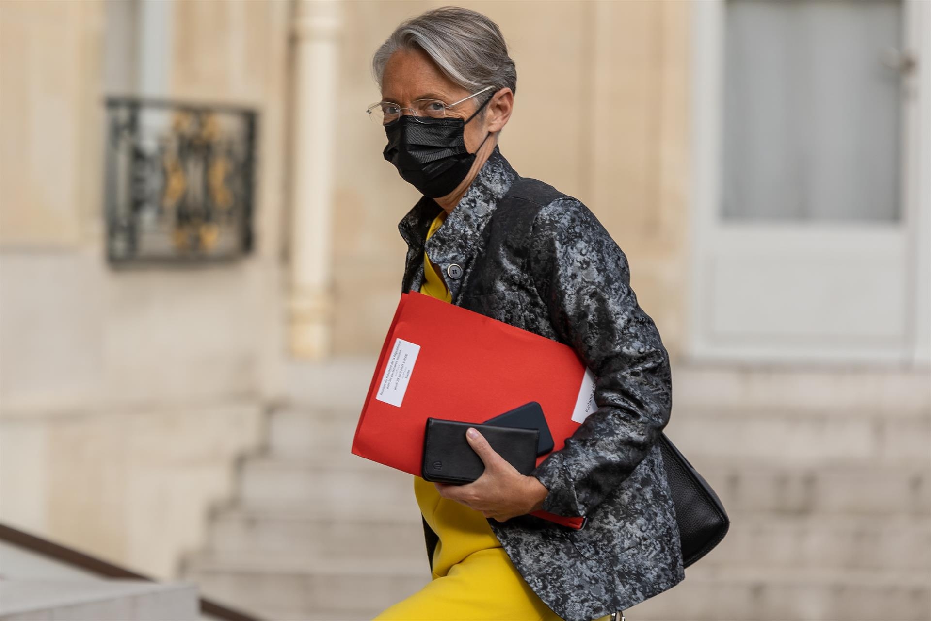 La ministra francesa de Empleo e Inclusión Económica y presidenta de turno de la UE, Élisabeth Borne. Foto: Sadak Souici/Le Pictorium Agency - 