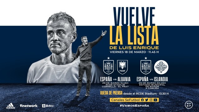 Luis Enrique dará el viernes la lista de convocados para Albania e Islandia
