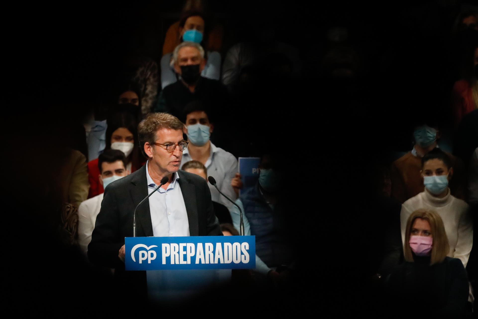 El presidente de la Xunta, y precandidato a la Presidencia del PP, Alberto Núñez Feijóo. Foto: EDU BOTELLA/EP - 