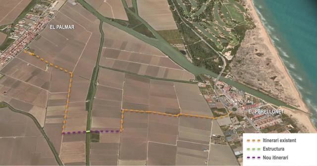 València estudia la viabilidad de unir Palmar y Perellonet con una nueva senda peatonal y ciclista 