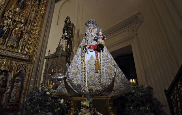 La Fuensanta sale en procesión este jueves por Murcia para pedir por el final de la pandemia y de la guerra en Ucrania
