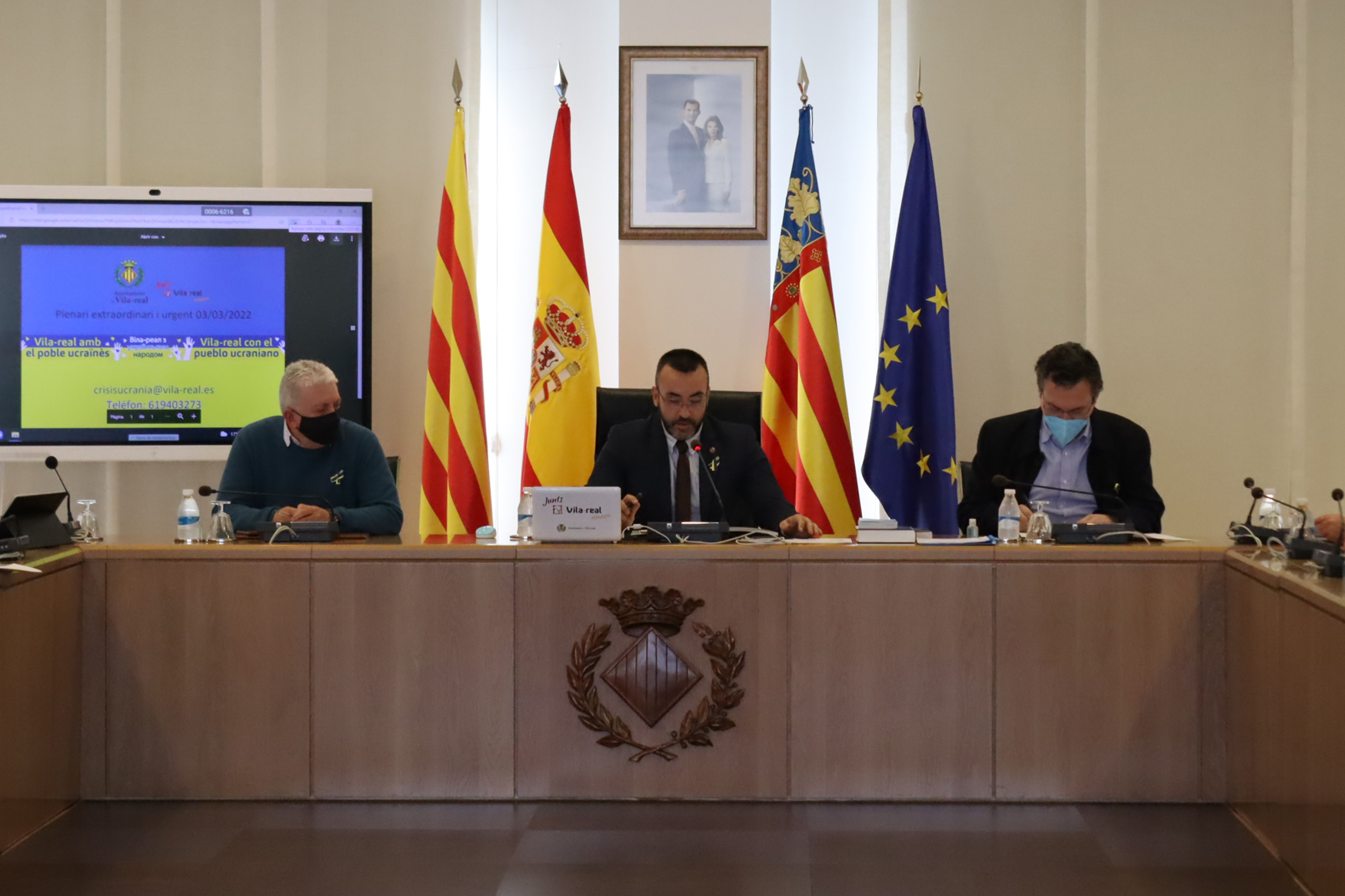 Todos los partidos del Ayuntamiento de Vila-real se solidarizan con el pueblo ucraniano 