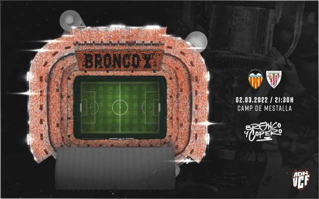 El Valencia recibirá al equipo con un tifo 