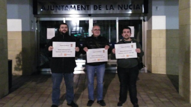 El PSOE pide explicaciones a Interior por identificar a sus ediles en la protesta de La Nucía