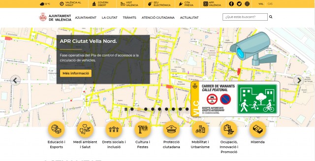 La nueva web del Ayuntamiento de València supera los 12 millones de visitas en su primer año