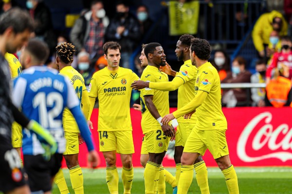 El Villarreal marca cinco goles por tercera vez este curso