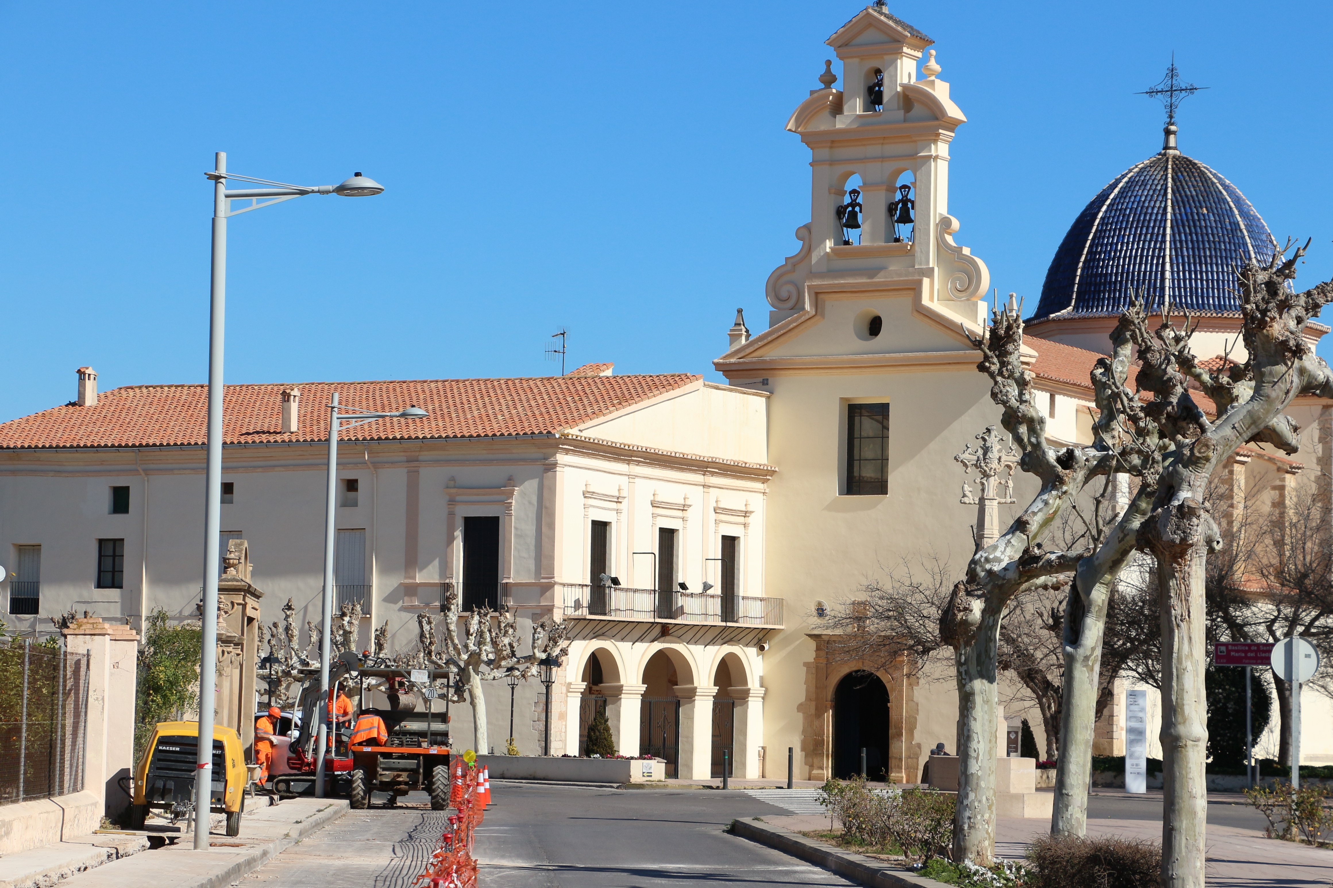 Las obras en Lidón obligan a cortar el tráfico próximo a la basílica, aunque se hará de forma alterna 