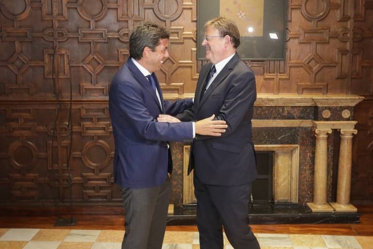 Carlos Mazón y Ximo Puig en un encuentro institucional. Foto: GVA - 