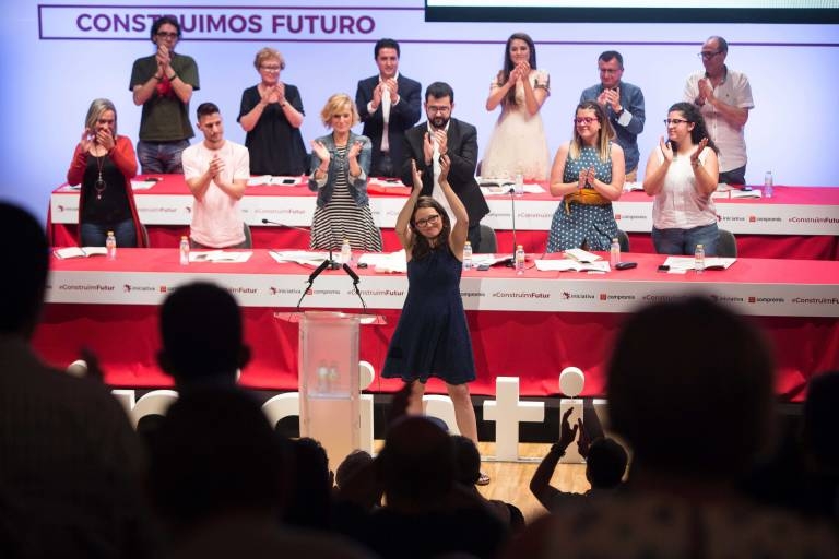 Oltra en el anterior congreso de Iniciativa Foto INICIATIVA/BIEL ALIÑO - 