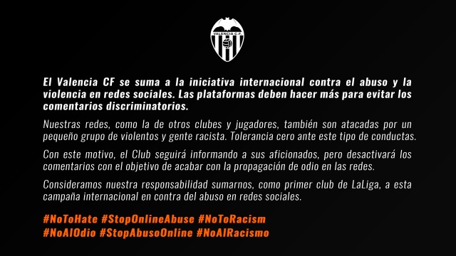 300 días de mordaza: el Valencia se acerca al año completo con sus RRSS ‘capadas’