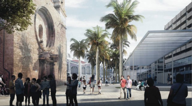 Las obras del Mercado Central se paralizarán en Fallas para que las comisiones puedan plantar