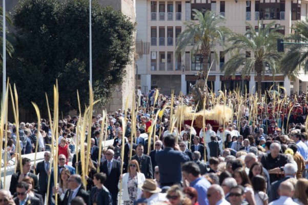 Atisbos de normalidad real en Elche: preparativos para la venta de palma blanca del Domingo de Ramos