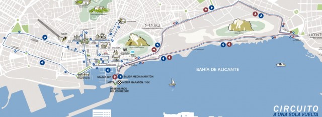 Alicante programa cortes y redistribución del tráfico por la media maratón 