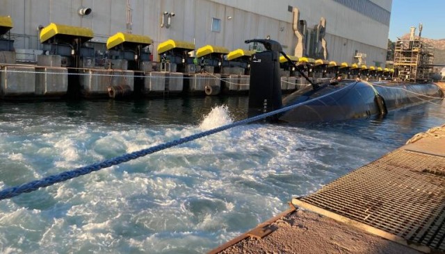 El primer submarino de la serie S-80 saldrá a la mar el próximo mes de marzo