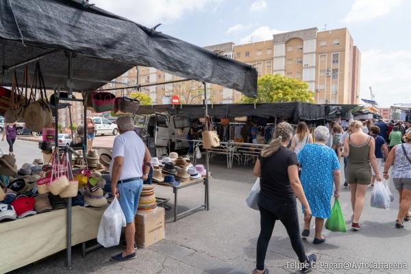 Los vendedores de los mercadillos serán bonificados por la tasa de ocupación en Cartagena mientras haya restricciones sanitarias

