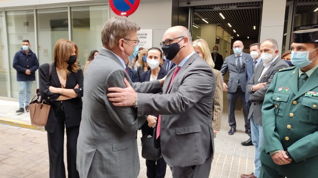 Puig visita el nuevo Palacio de Justicia de la Vila que entrará en funcionamiento en marzo
