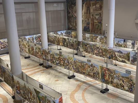 Rafael Boluda inaugura en València la exposición de la acuarela más grande del mundo
