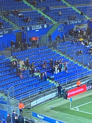 Quico Catalán agradece el viaje de los granotas en el Coliseum